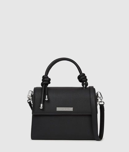 KarlLagerfeld Ikon Pebble Satchel Bag Black