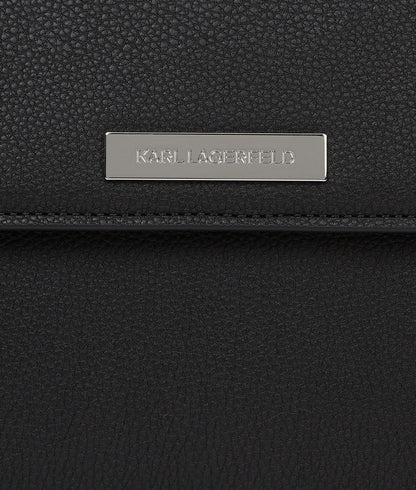KarlLagerfeld Ikon Pebble Satchel Bag Black