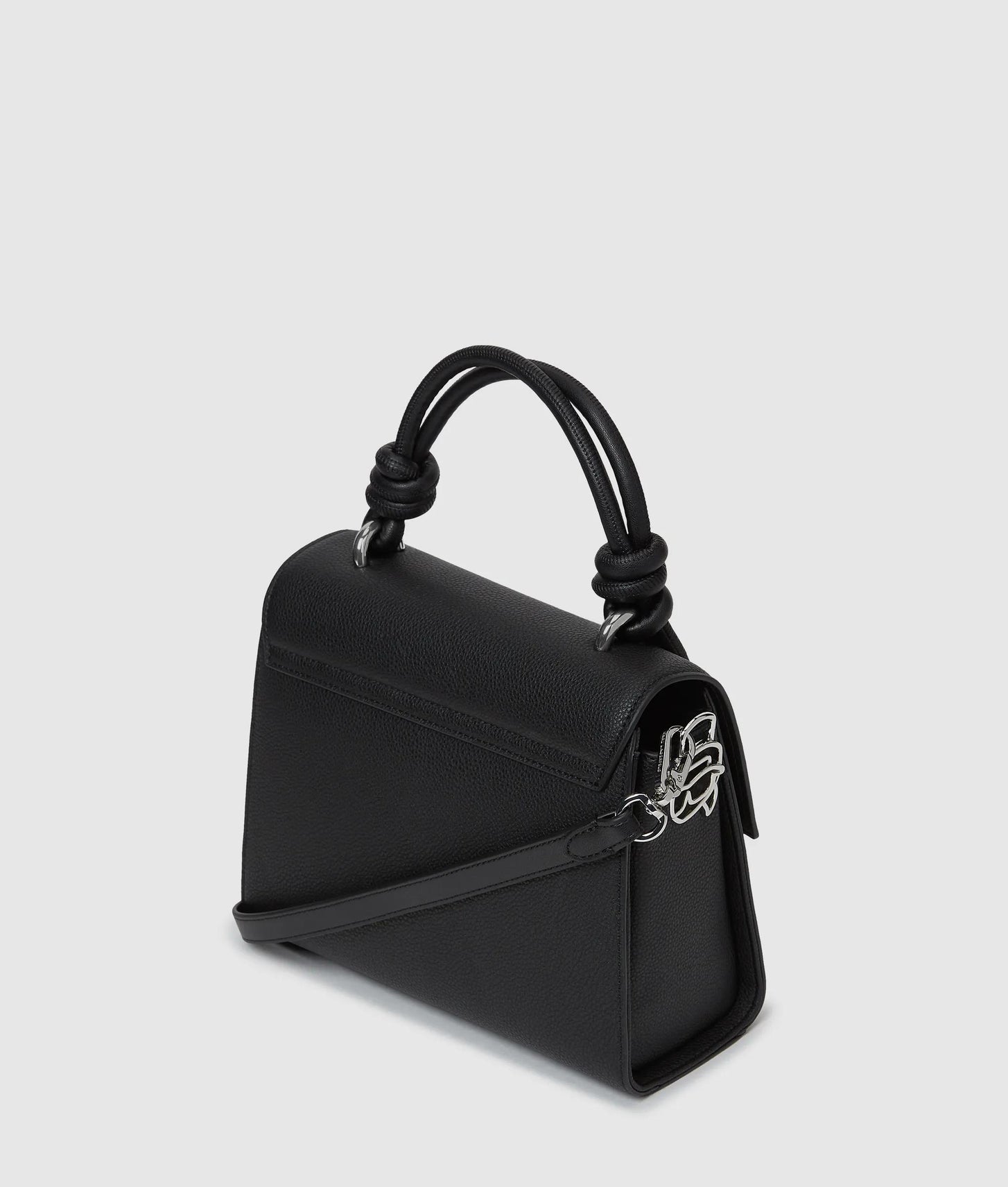 KarlLagerfeld Ikon Pebble Satchel Bag Black