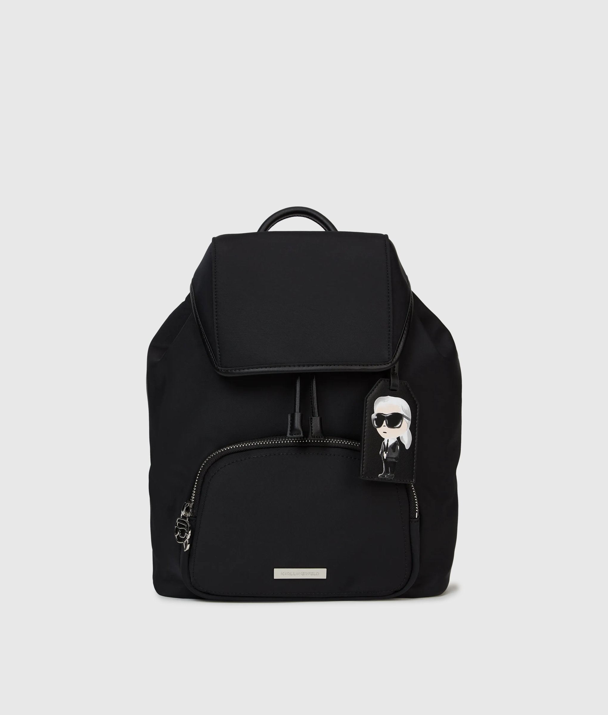 KarlLagerfeld Ikon Nylon Tag Backpack Black
