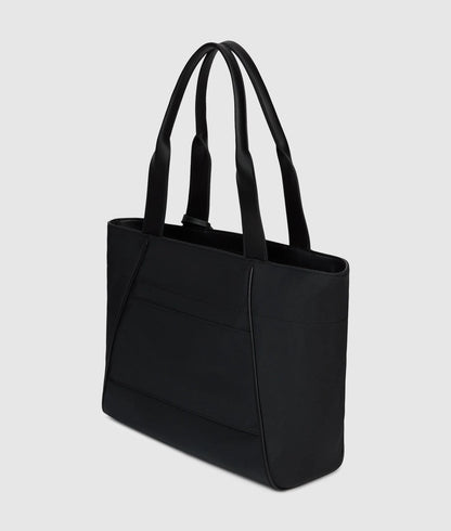 KarlLagerfeld Ikon Nylon Large Tag Tote Bag Black