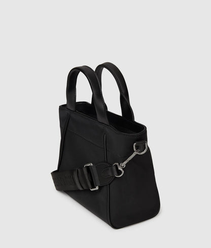 KarlLagerfeld Ikon Nylon Small Tag Tote Bag Black
