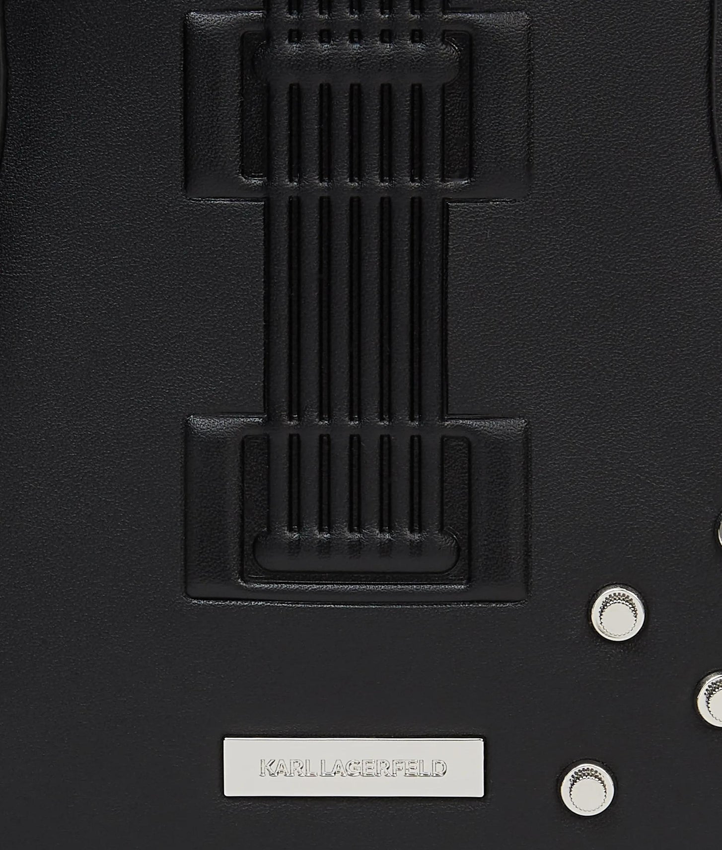 KarlLagerfeld Ikon Guitar Crossbody Bag Black