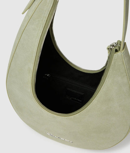 KarlLagerfeld Rounded Suede Hobo Bag Tea