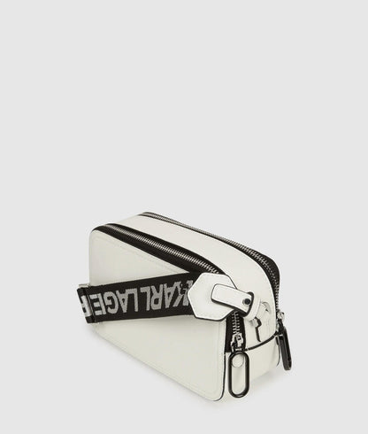 KarlLagerfeld Box Logo Camera Bag Egret