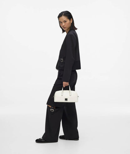 KarlLagerfeld Box Logo Bowling Bag Egret