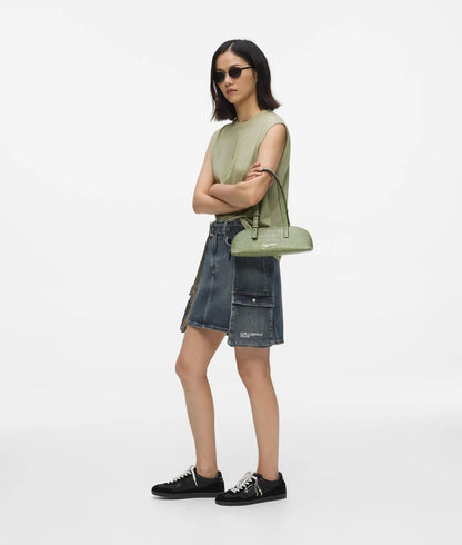 KarlLagerfeld Croco Elongated Shoulder Bag Tea