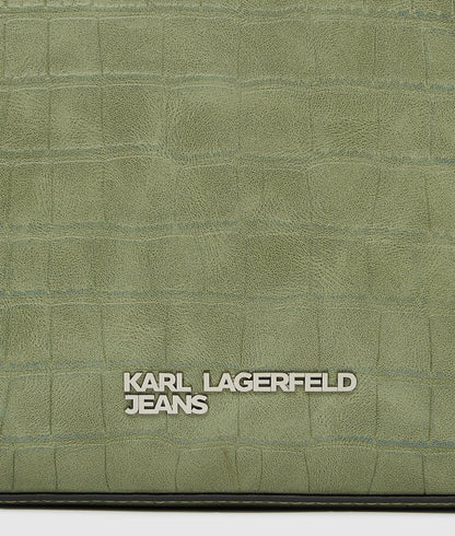 KarlLagerfeld Croco Mini Tote Bag Tea