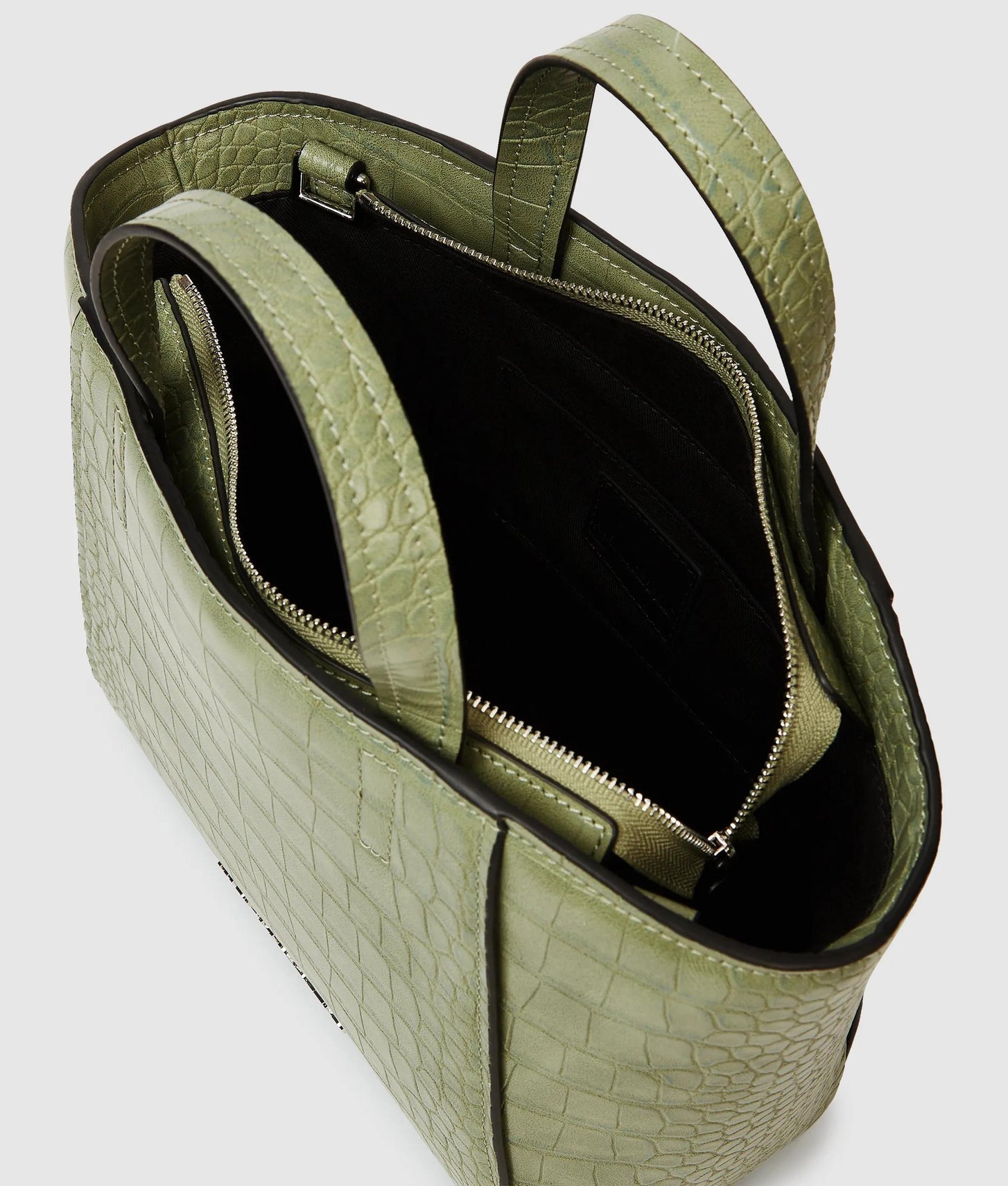 KarlLagerfeld Croco Mini Tote Bag Tea