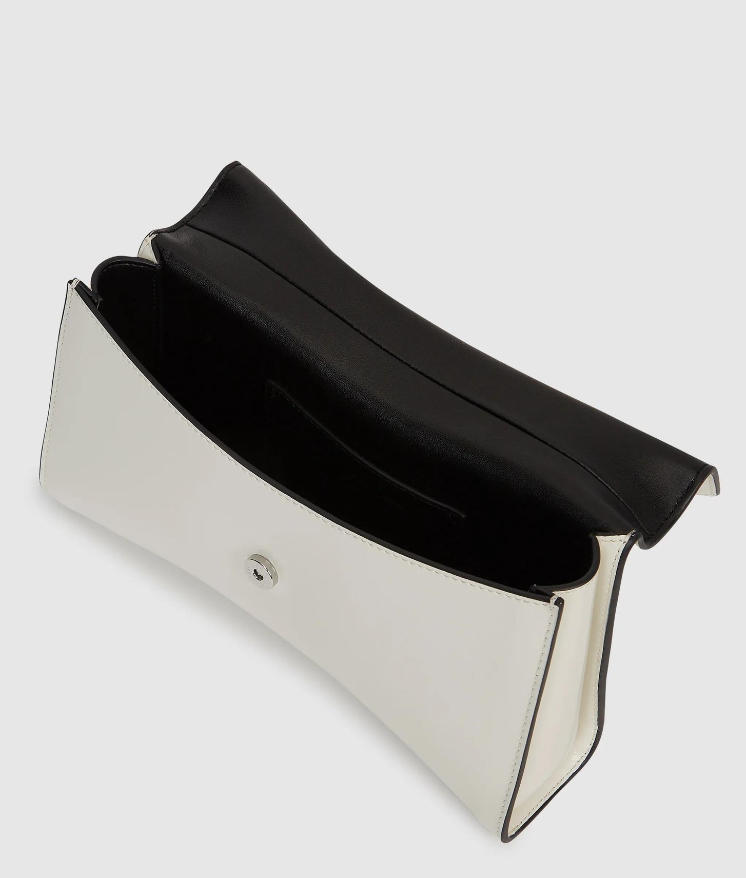 KarlLagerfeld Kautograph Twist Top Handle Bag Off White