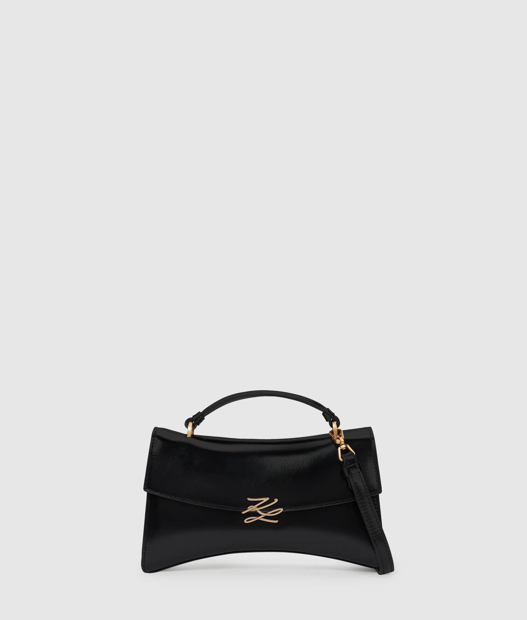 KarlLagerfeld Kautograph Twist Top Handle Bag Black/Gold