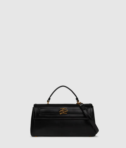 KarlLagerfeld Kautograph Elongated Top Handle Bag Black/Gold