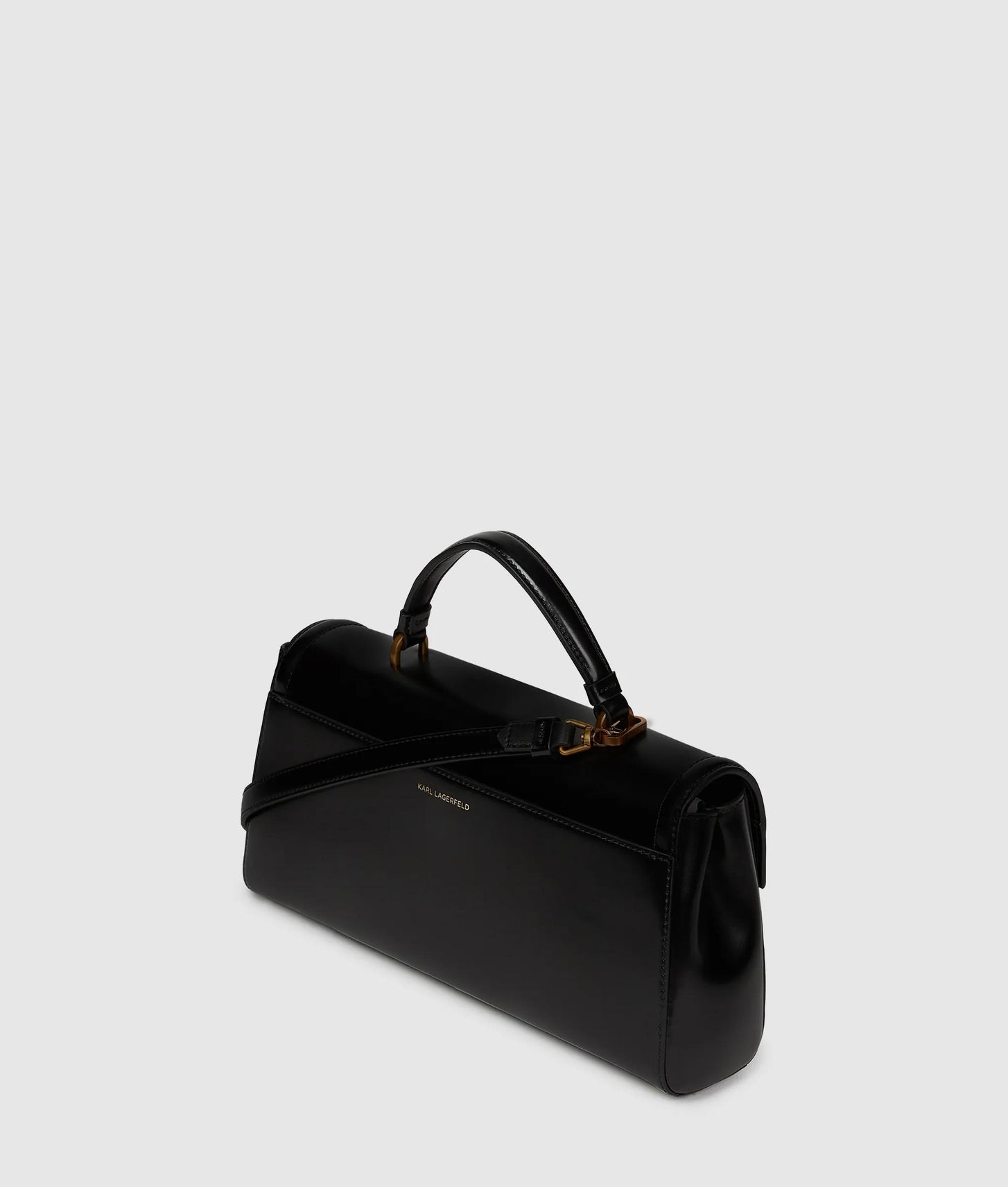 KarlLagerfeld Kautograph Elongated Top Handle Bag Black/Gold