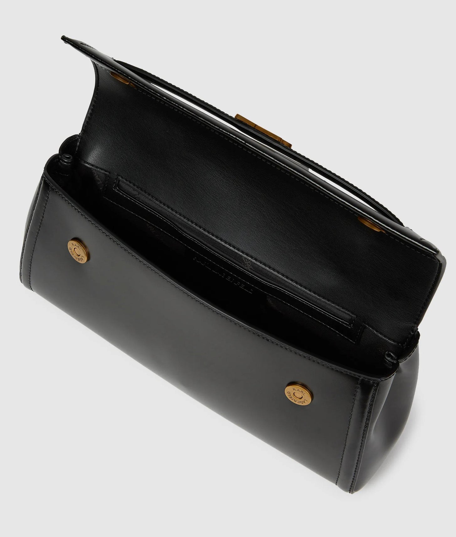 KarlLagerfeld Kautograph Elongated Top Handle Bag Black/Gold