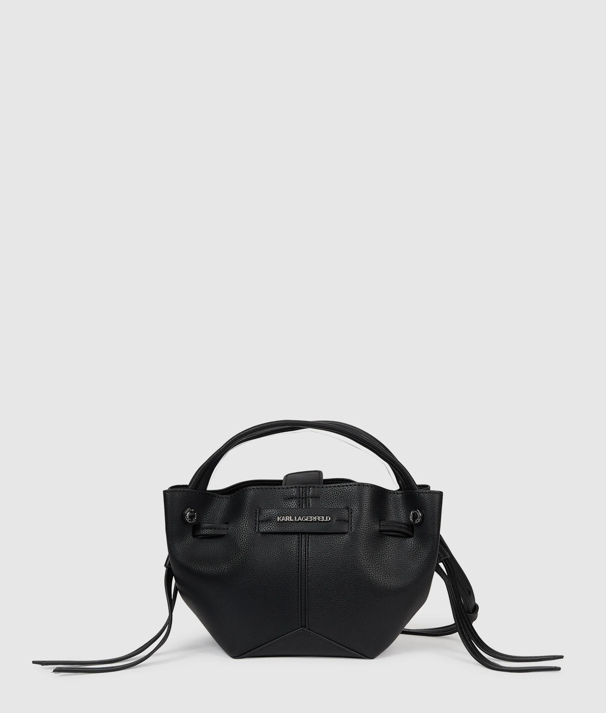 KarlLagerfeld Kpierced Mini Bucket Bag Black-Nickel