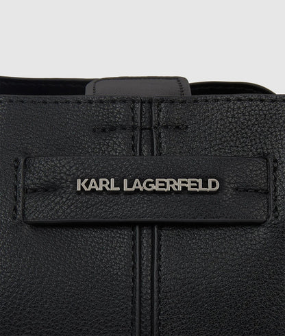 KarlLagerfeld Kpierced Mini Bucket Bag Black-Nickel