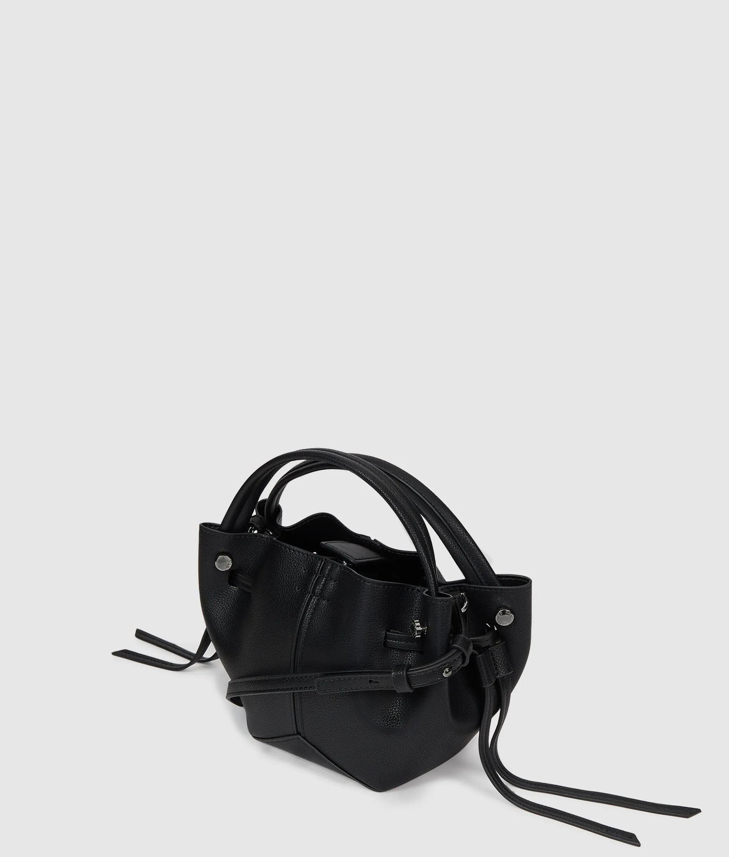KarlLagerfeld Kpierced Mini Bucket Bag Black-Nickel