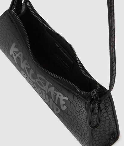 KarlLagerfeld Karl Quote Small Shoulder Bag Black