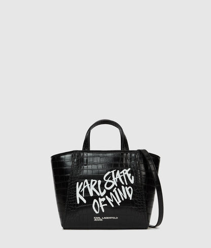 KarlLagerfeld Karl Quote Mini Tote Bag Black