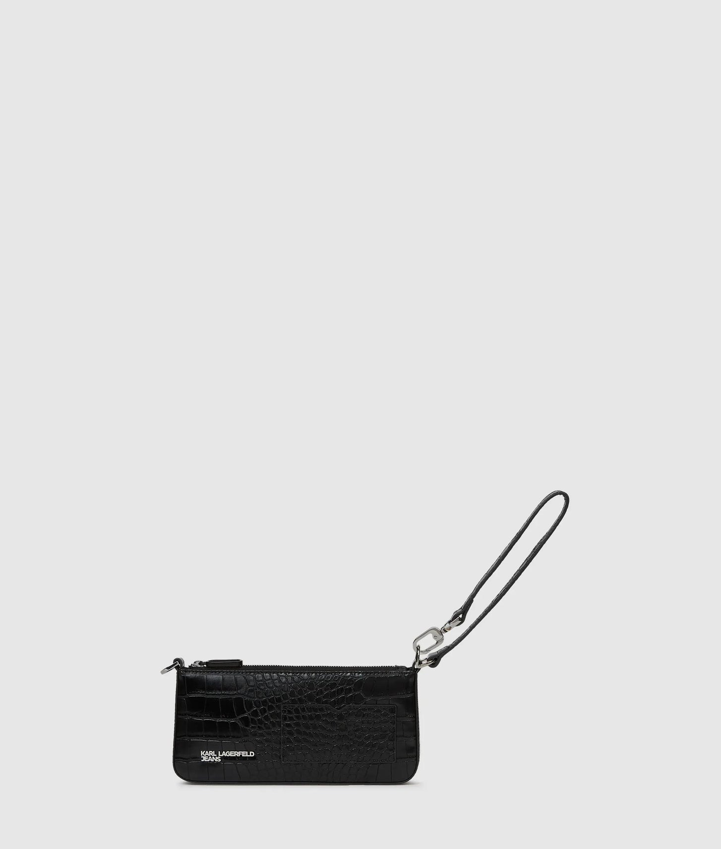 KarlLagerfeld Transformable Croco Pouch Black