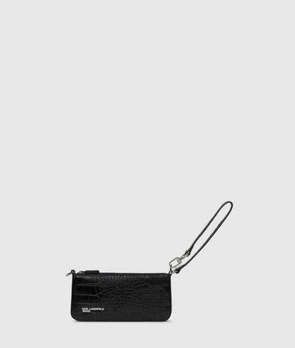 KarlLagerfeld Transformable Croco Pouch Black