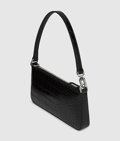 KarlLagerfeld Transformable Croco Pouch Black