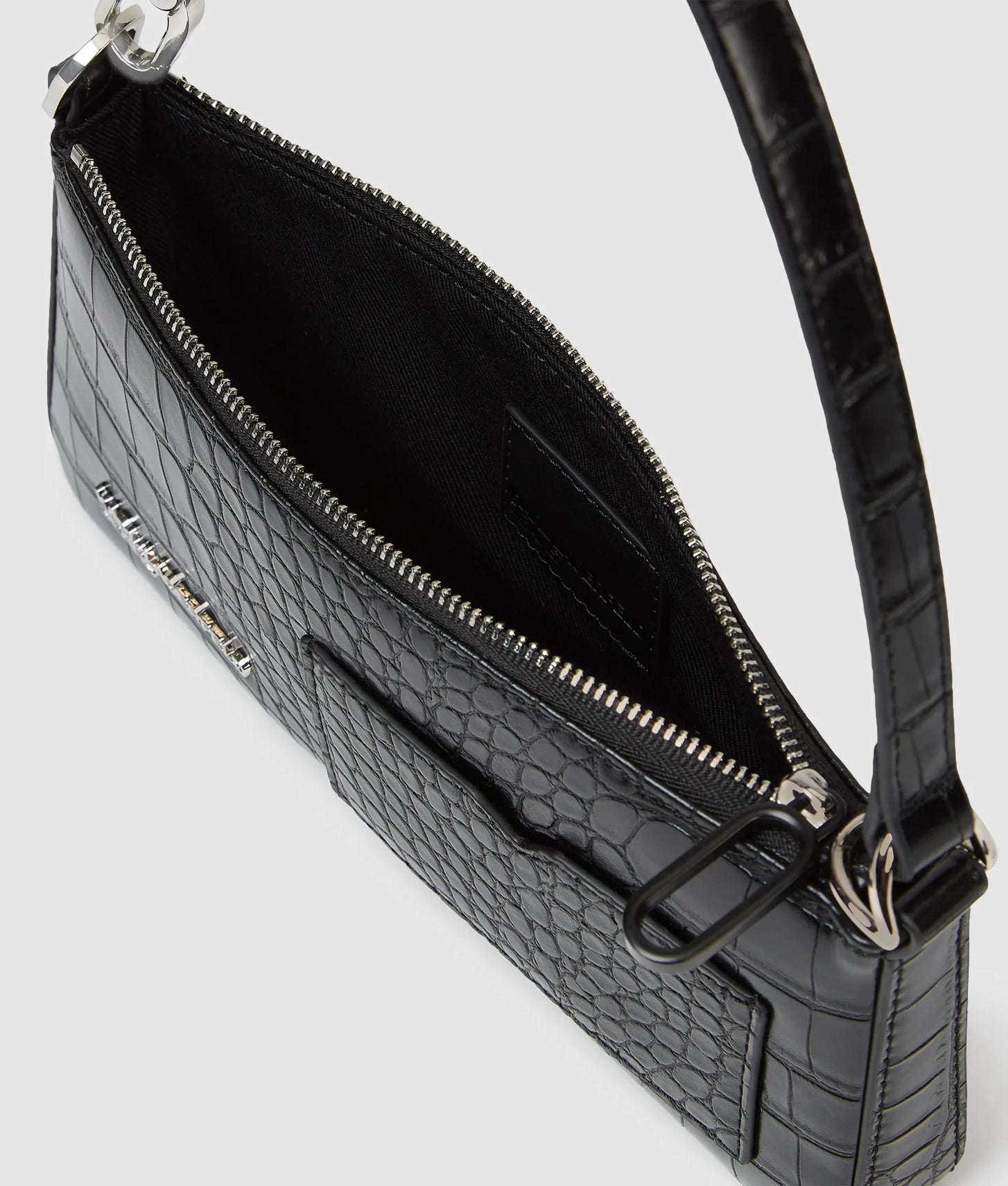 KarlLagerfeld Transformable Croco Pouch Black