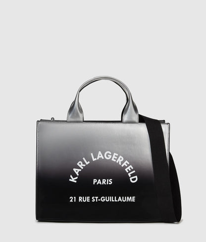 KarlLagerfeld Rue St-Guillaume Degrade Medium Tote Bag Degrade Black Grey