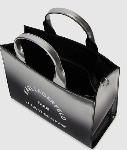 KarlLagerfeld Rue St-Guillaume Degrade Medium Tote Bag Degrade Black Grey