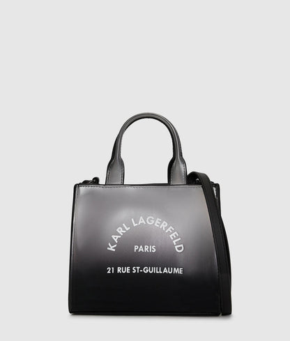 KarlLagerfeld Rue St-Guillaume Degrade Mini Tote Bag Degrade Black Grey