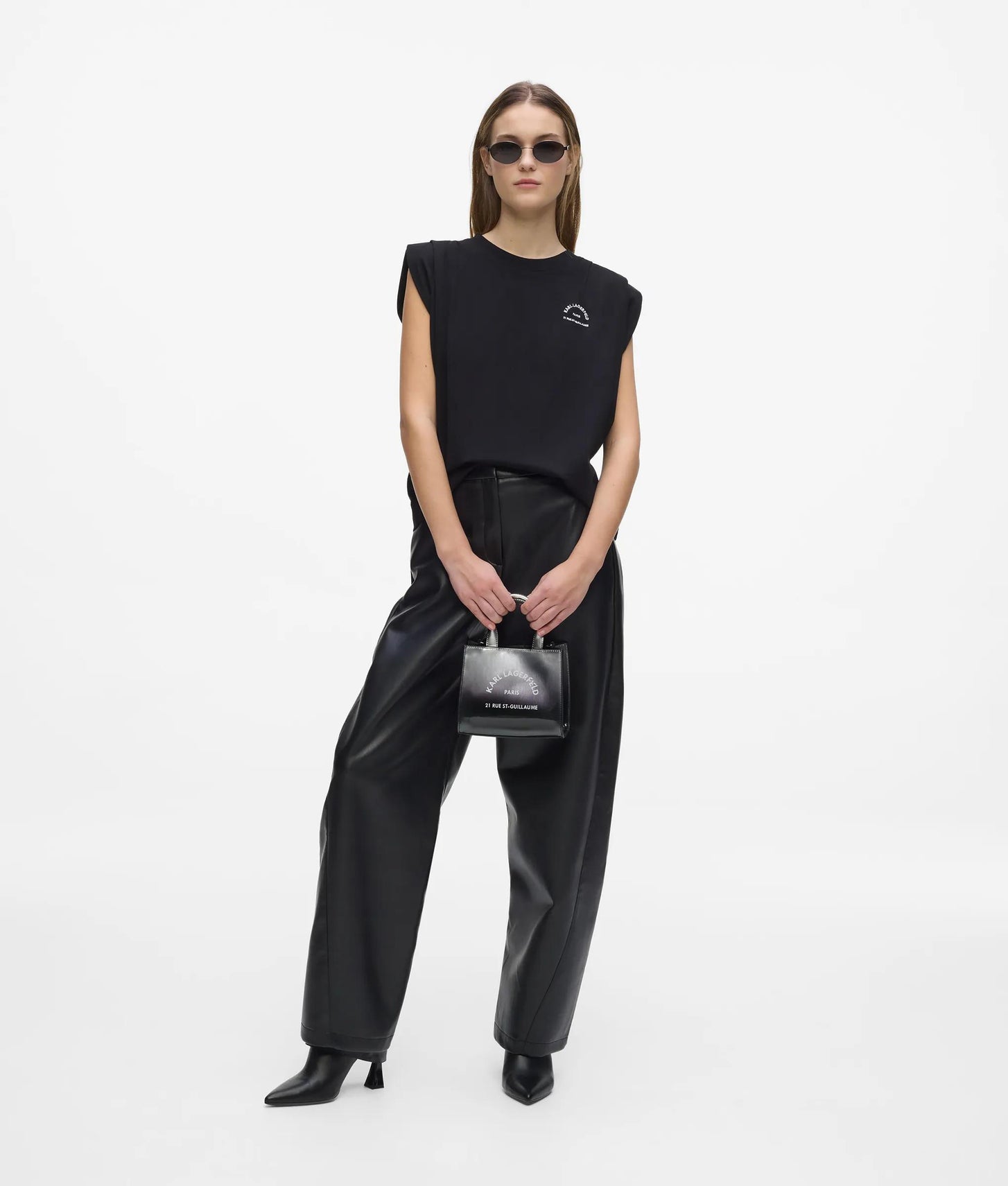 KarlLagerfeld Rue St-Guillaume Degrade Mini Tote Bag Degrade Black Grey
