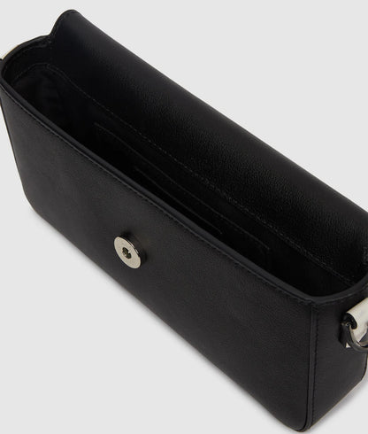 KarlLagerfeld Ksignature Faux-Pearl Shoulder Bag Black/White
