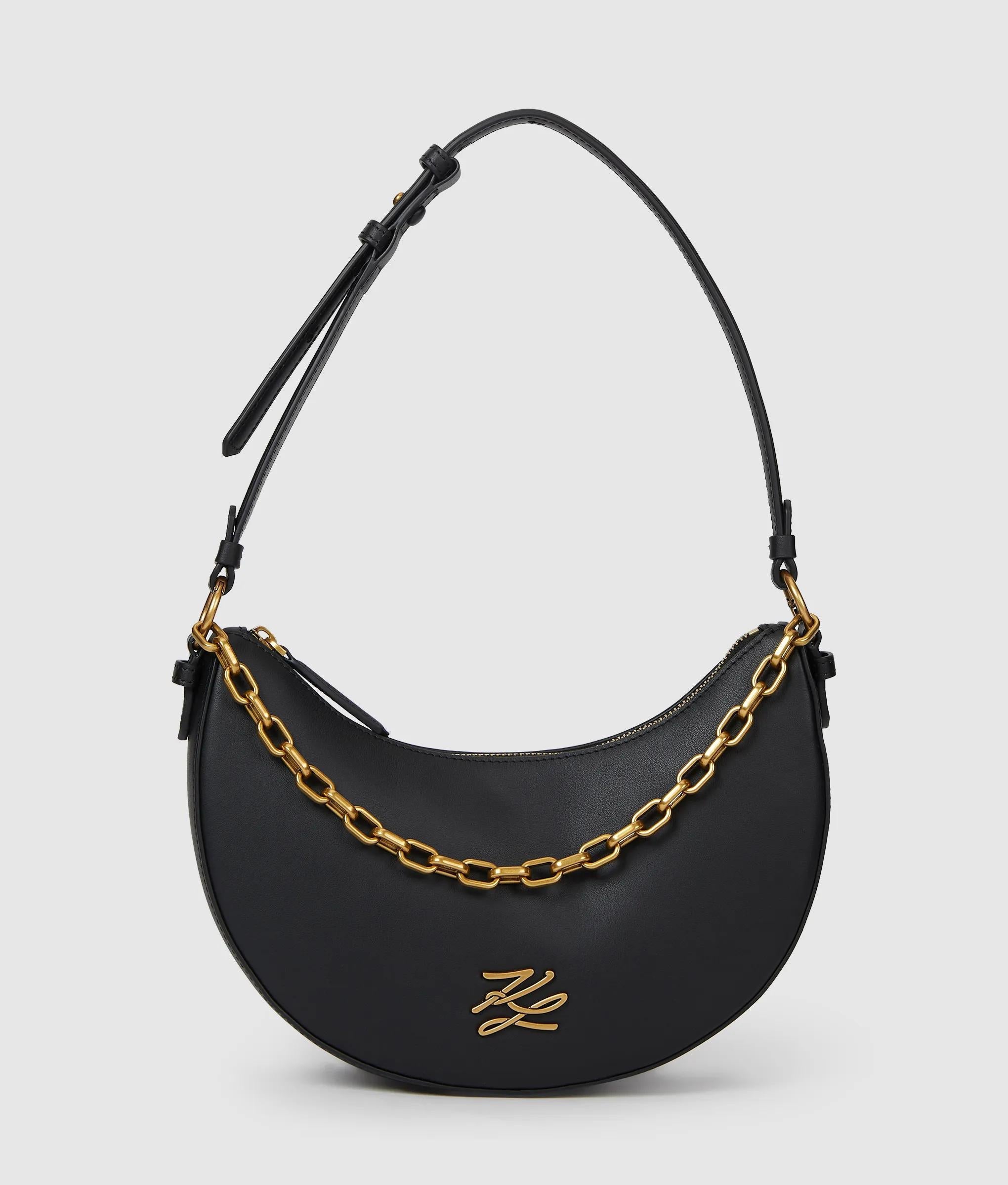 KarlLagerfeld Kautograph Moon Chain Shoulder Bag Black/Gold