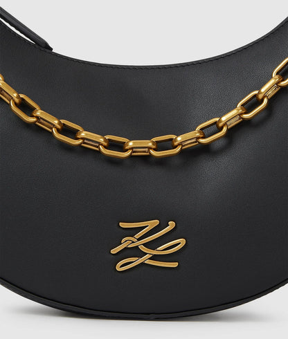 KarlLagerfeld Kautograph Moon Chain Shoulder Bag Black/Gold