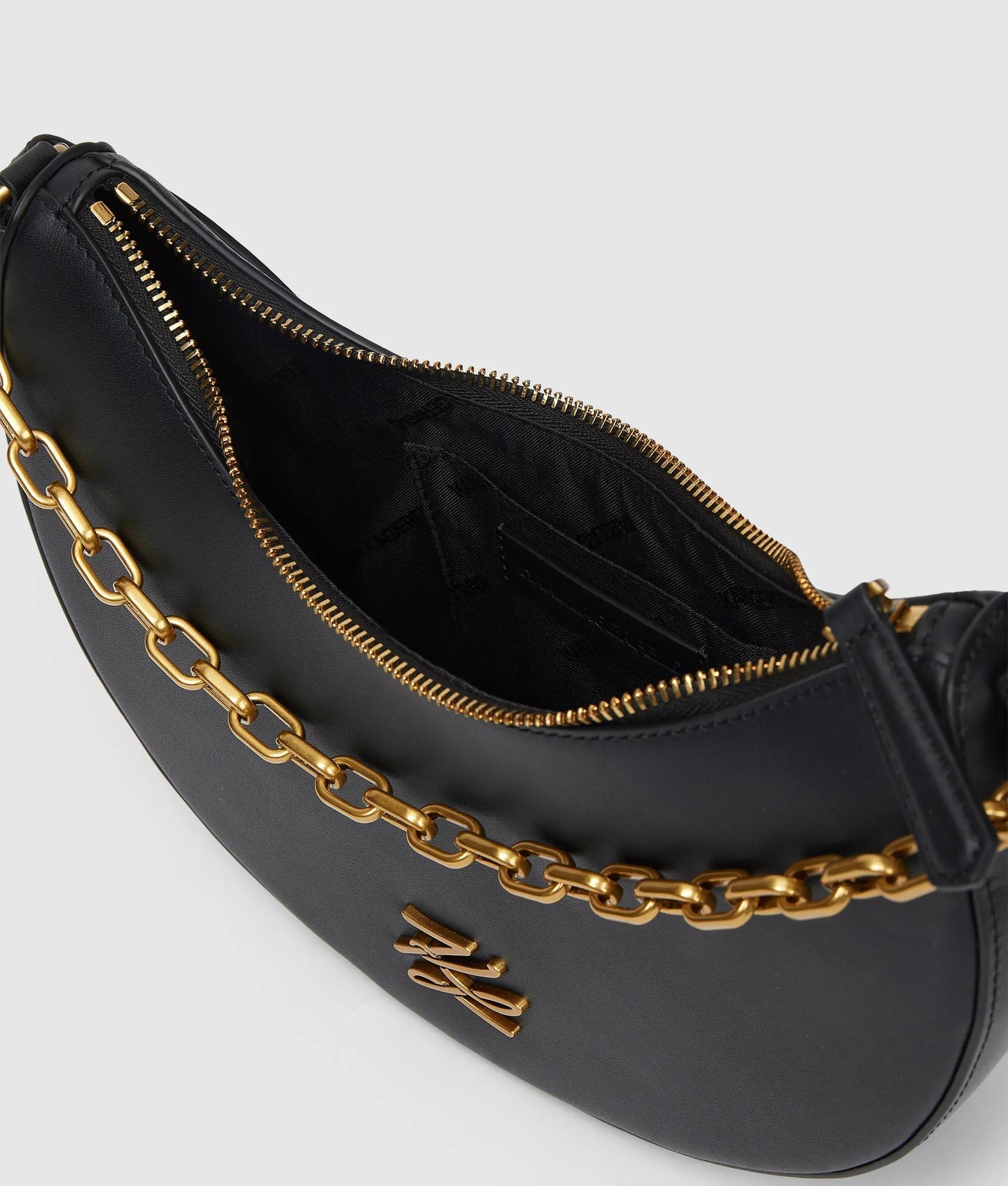 KarlLagerfeld Kautograph Moon Chain Shoulder Bag Black/Gold