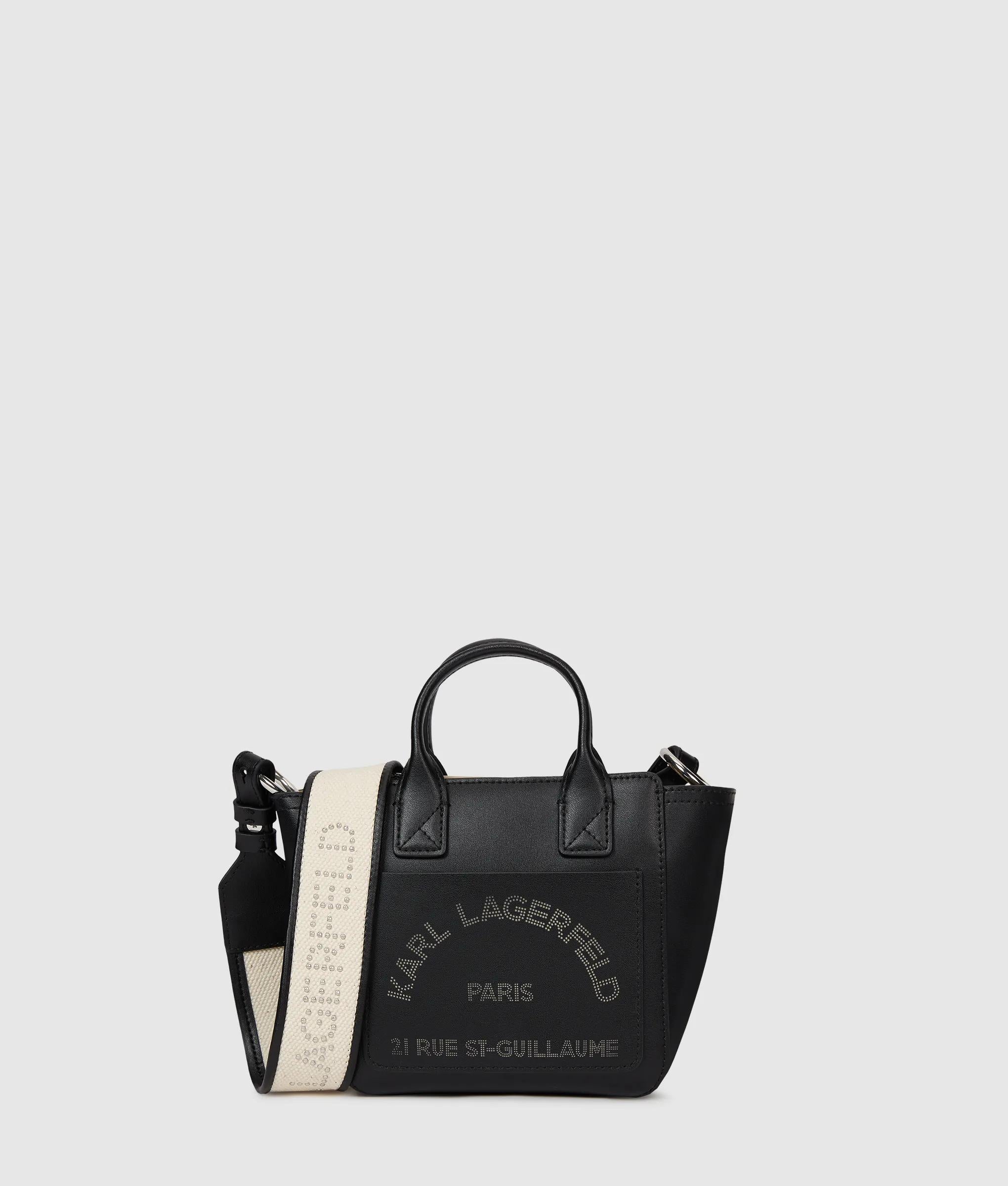 KarlLagerfeld Kdaily Mini Pocket Tote Bag Black-Nickel