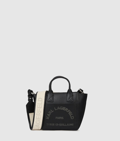 KarlLagerfeld Kdaily Mini Pocket Tote Bag Black-Nickel