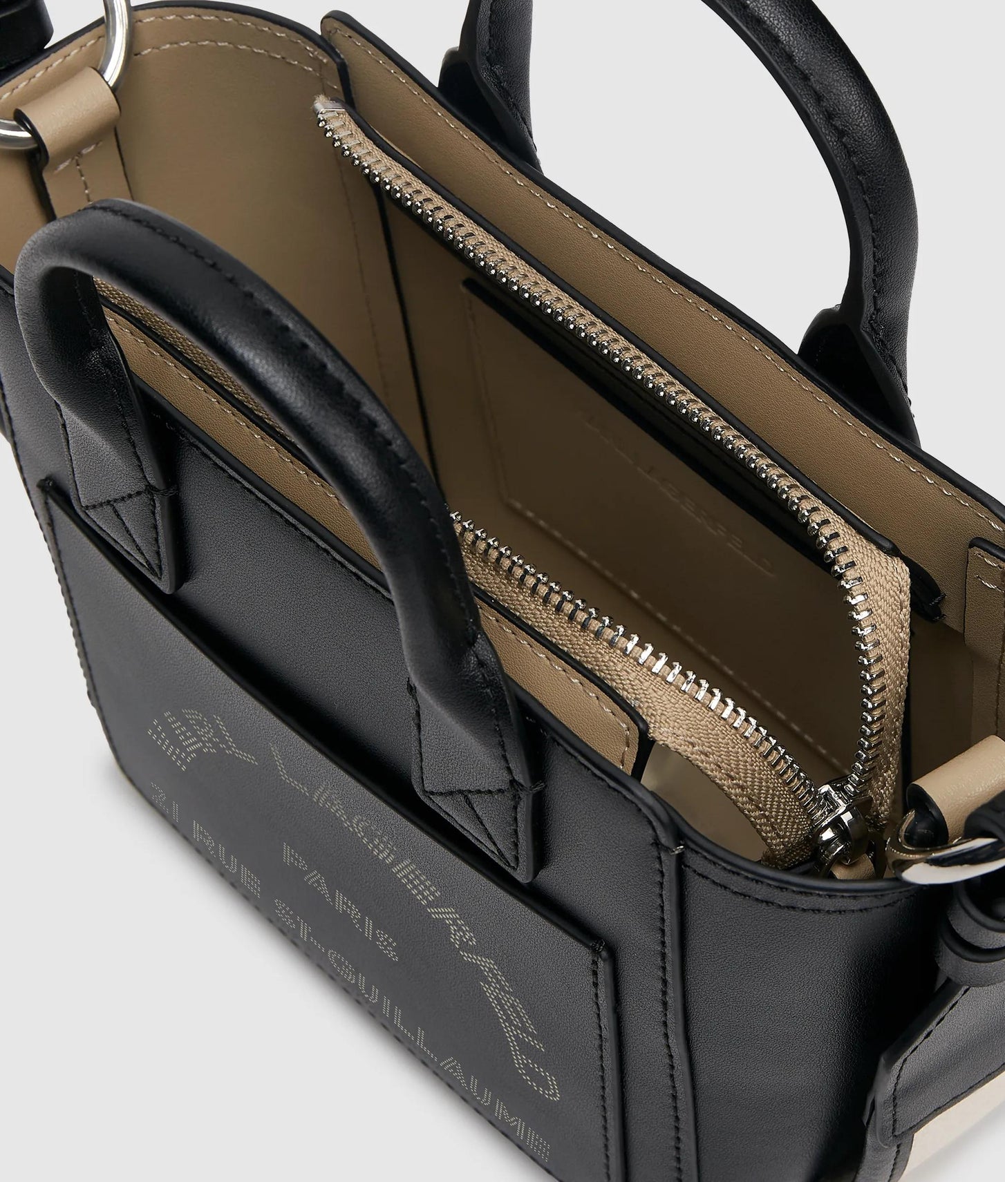 KarlLagerfeld Kdaily Mini Pocket Tote Bag Black-Nickel