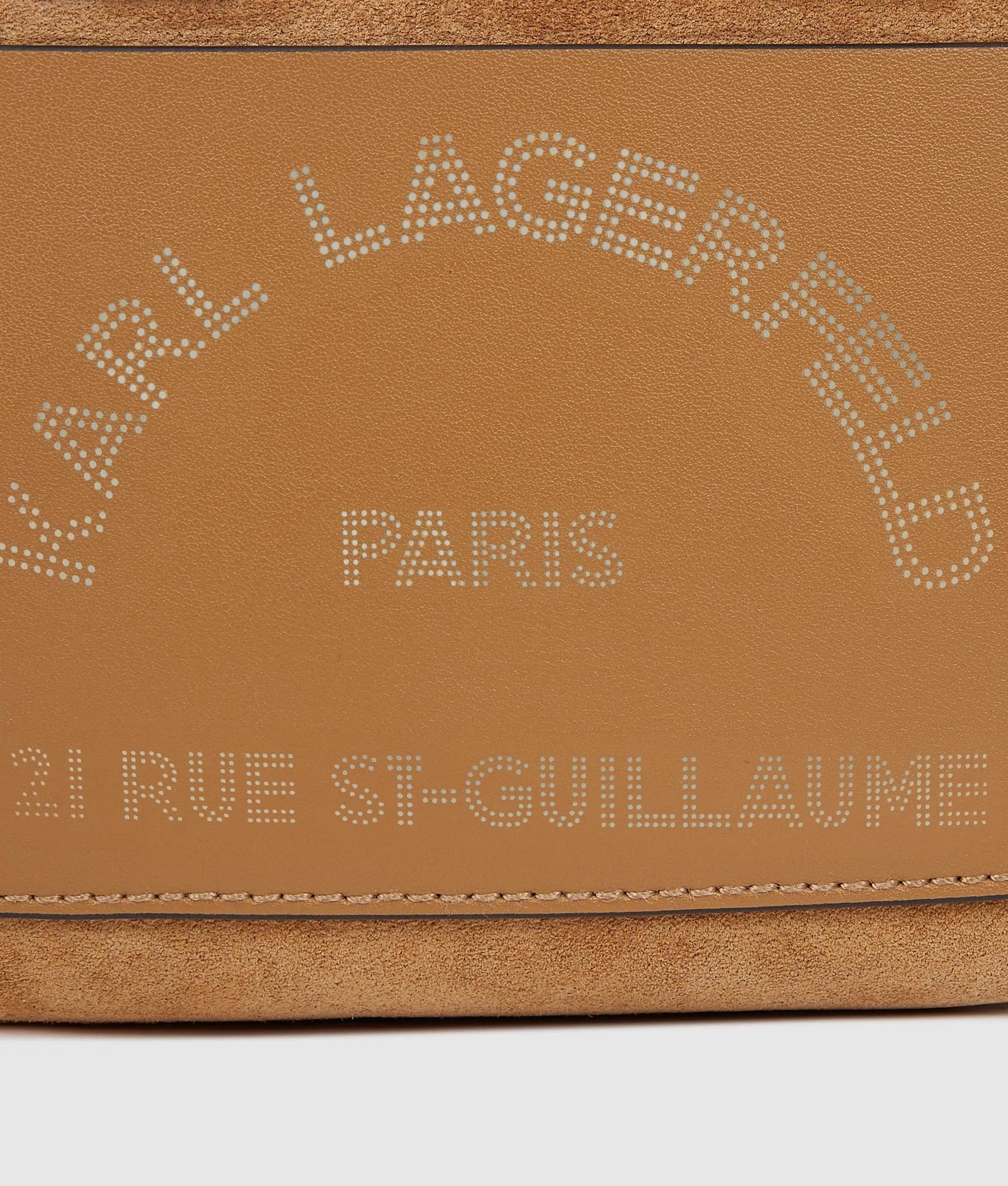 KarlLagerfeld Kdaily Mini Suede Tote Bag Caramel