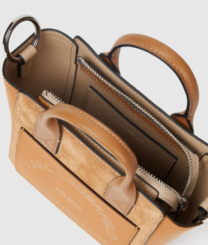 KarlLagerfeld Kdaily Mini Suede Tote Bag Caramel