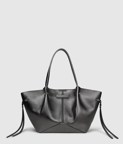 KarlLagerfeld Kpierced Metallic Tote Bag Gunmetal