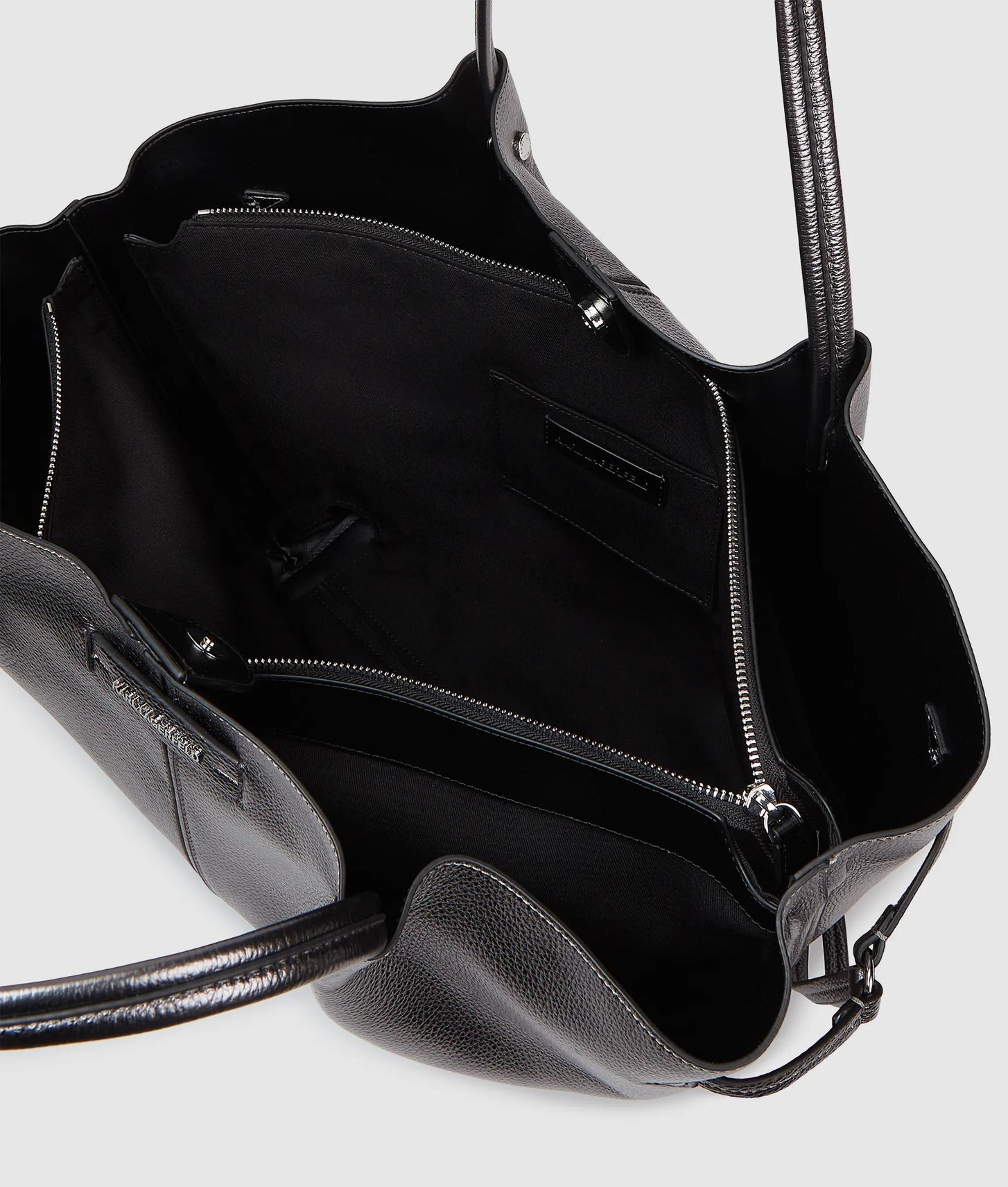 KarlLagerfeld Kpierced Metallic Tote Bag Gunmetal