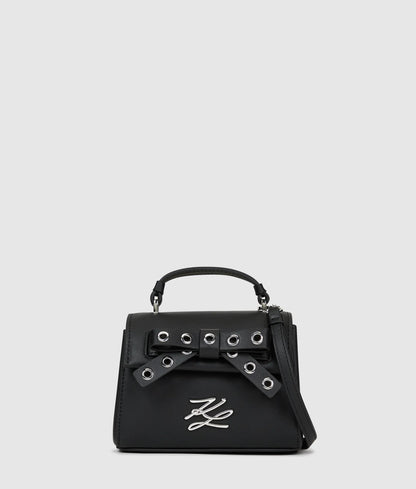 KarlLagerfeld Kautograph Bow Nano Bag Black Embellishment
