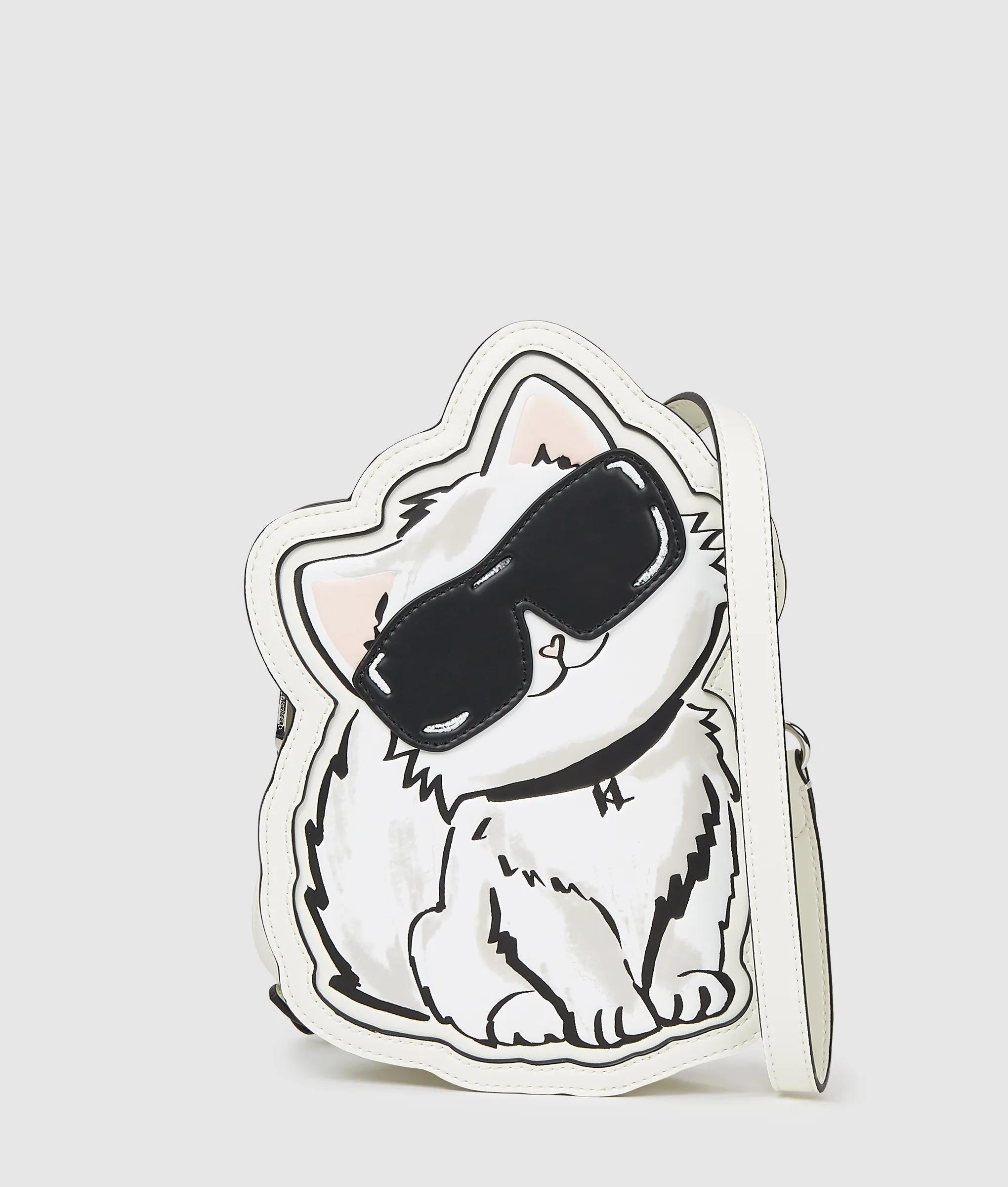KarlLagerfeld Ikon Choupette Crossbody Bag Off White