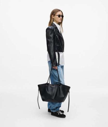 KarlLagerfeld Kpierced Medium Tote Bag Black-Nickel