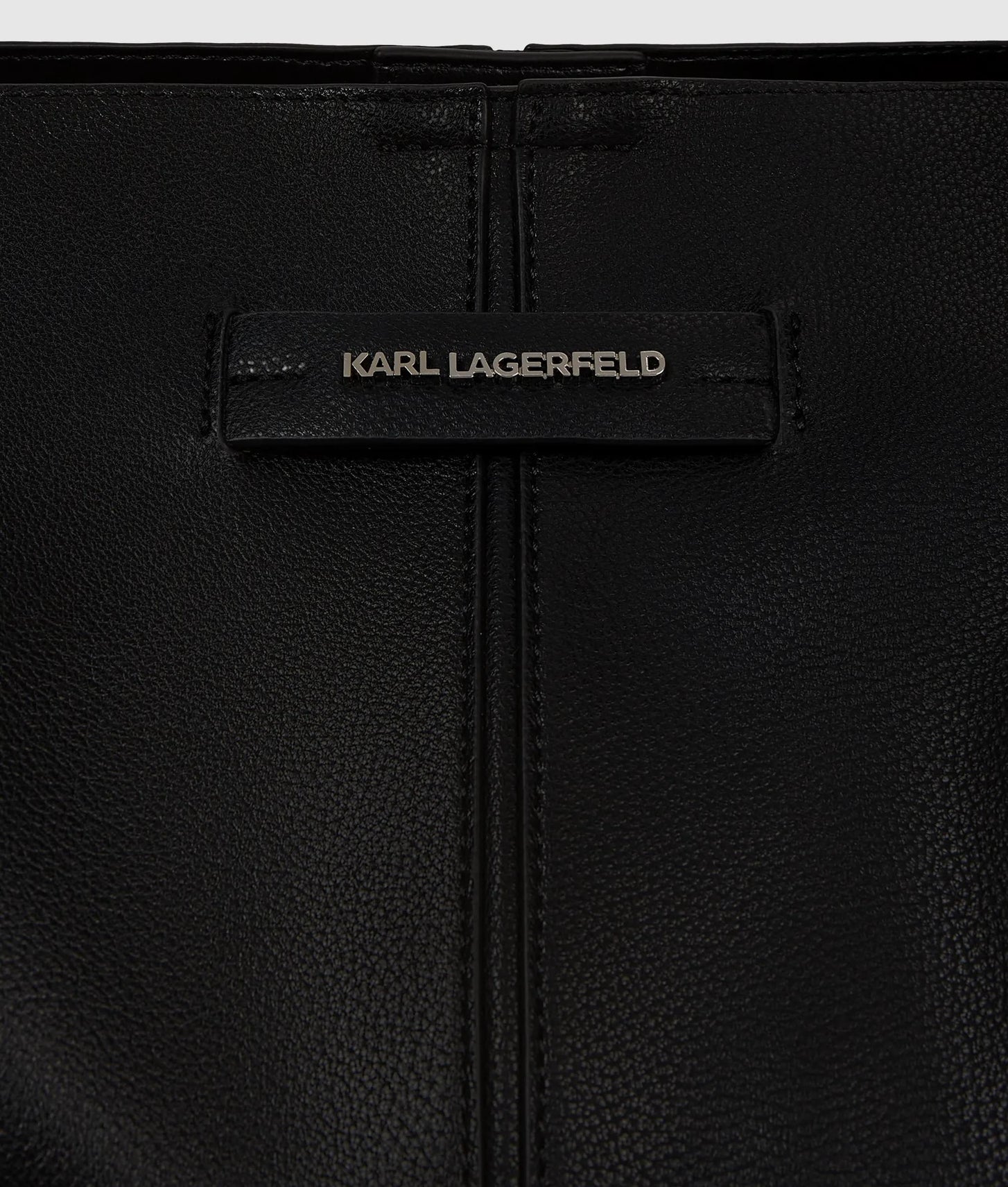 KarlLagerfeld Kpierced Medium Tote Bag Black-Nickel