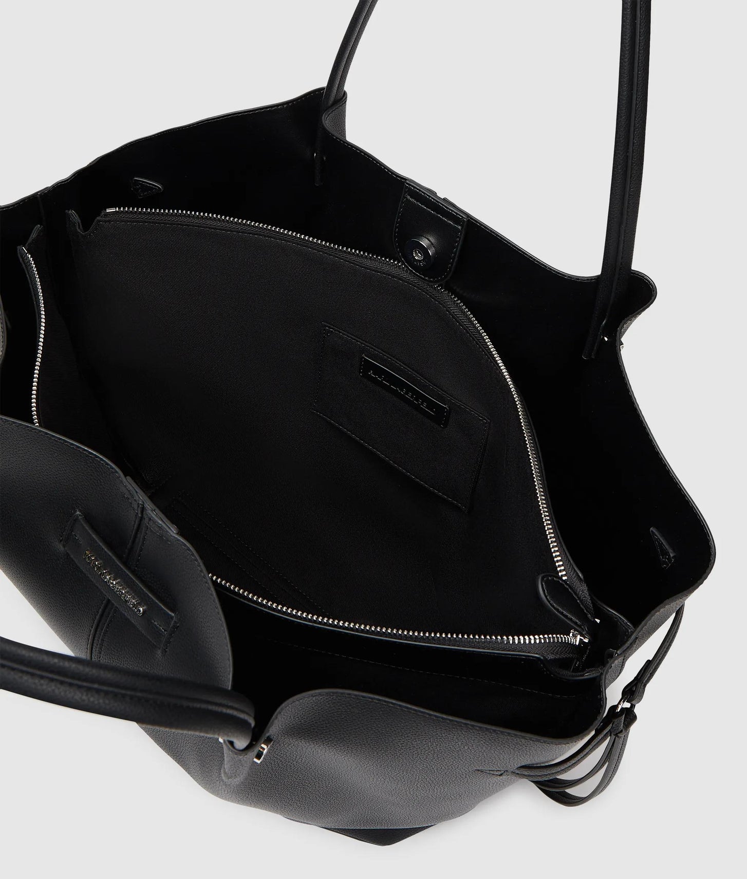 KarlLagerfeld Kpierced Medium Tote Bag Black-Nickel