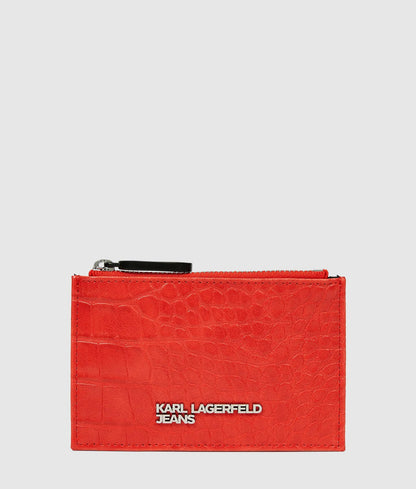 KarlLagerfeld Transformable Croco Pouch High Risk Red