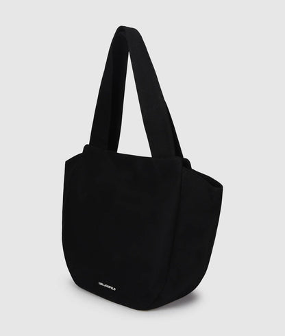 KarlLagerfeld Ksignature Ruffled Logo Shopper Black