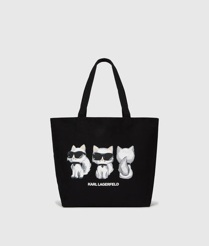 KarlLagerfeld Ikon Choupette Reversible Shopper Black